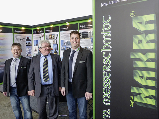 
Außendienstmitarbeiter Lutz Eppe, Nakra-Gründer Horst Kraut und Inhaber Michael Messerschmidt



