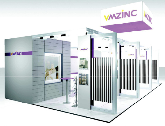 
Der Messestand von VMZinc veranschaulicht Personalisierungsmöglichkeiten



