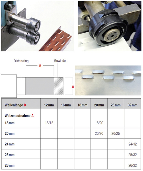 



M.A.S.C.-Langschlitzwalzen zur Herstellung von Lüftungs- oder Entwässerungsöffnungen
