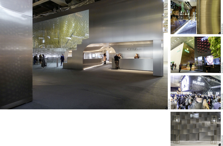 

1


Der Citizen-Messeauftritt gleicht der Filmkulisse eines Science-Fiction-Films 




2


Die aus der Fläche herausgedrückte Wellenstruktur unterstreicht das besonders hochwertig erscheinende Schaufensterambiente zusätzlich




3


Wie Haifischkiemen klaffen zahlreiche hinterleuchtete Taschen (r.) aus der Bekleidung. Links daneben erheben sich sanfte Wellen aus großflächigen, sehr glatten Wandelementen 




4


Erst mit entsprechendem Betrachtungsabstand werden die hinter den ausgefrästen Wandelementen angebrachten Spiegel sichtbar




5


Mit zunehmender Höhe wird eine Sitzwürfellandschaft zur Fassadenstruktur

