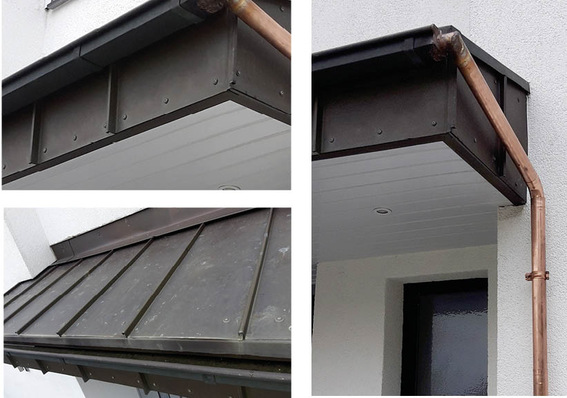 Dieses Vordach hält dank Spenglerschrauben wohl wirklich jedem Sturm stand …