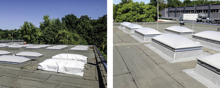 Flüssigkunststoffe von Enke bringen Licht ins Dunkel bzw. sorgen dafür, dass Lichtkuppeln ihren ursprünglichen Zweck erfüllen können