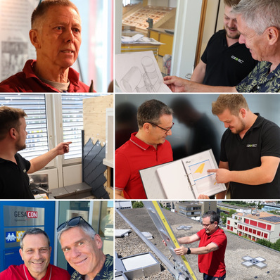 Gert Brenner, Marco Looser und Luigi Greco im Fachaustausch mit Andreas Buck