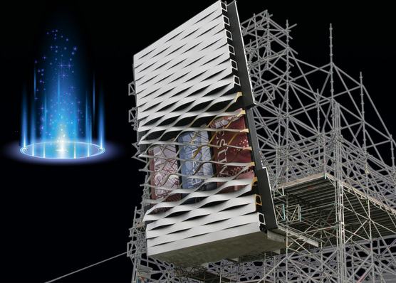 Dieses riesige Fassadenmuster auf dem Betriebshof der Lummel GmbH könnte tatsächlich auch als Science-Fiction-Filmkulisse verwendet werden