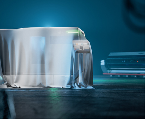 Maschinenhersteller der Evobend GmbH präsentieren ihr neues Längs- und Querteilsystem Evocut