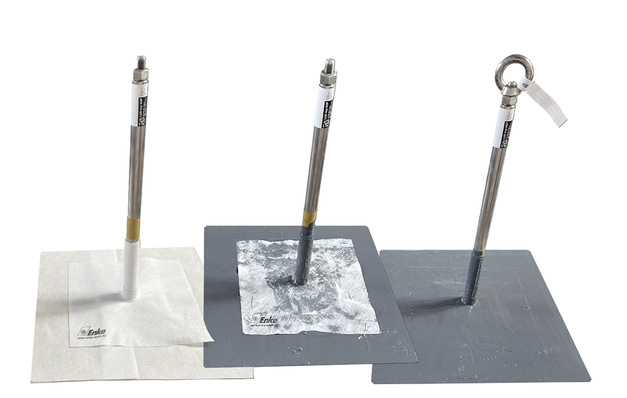 Die Polyflexvlies-Manschetten von Enke passen exakt auf die Durchmesser der Anschlagpunkte von Lux-top