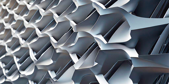 Eine durch künstliche Intelligenz erzeugte Fassadenstruktur