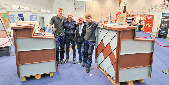 Quentin und Ingo Gramm zusammen mit Peter und Simon Mast