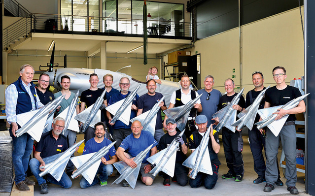 Bei Kaelin fertigten die BAUMETALL-Workshopper 2024 ein Modell der Mirage 3