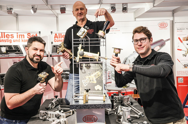 Jürgen M. Sigel, Willi Kinzel und Alexander Etzel von Dräco feiern 15 Jahre Bender