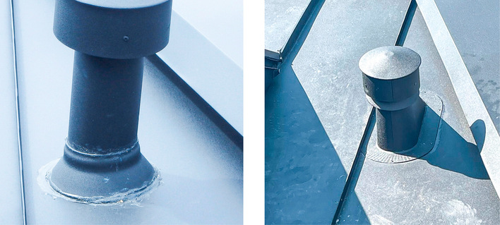 Wenn schlecht ausgebildete Mitarbeiter schlichtweg überfordert sind, helfen System-Rohrdurchführungen mit Klebeflansch (r.) weiter