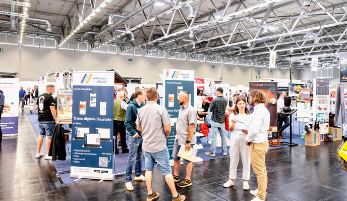 Blick auf die Start-up Area der Dach + Holz