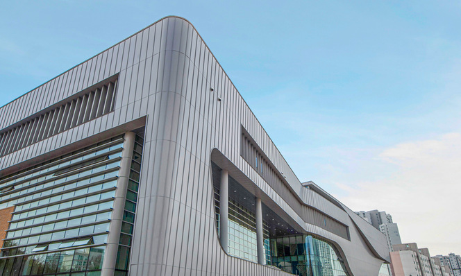 Beeindruckend schöne koreanische Gebäudehülle