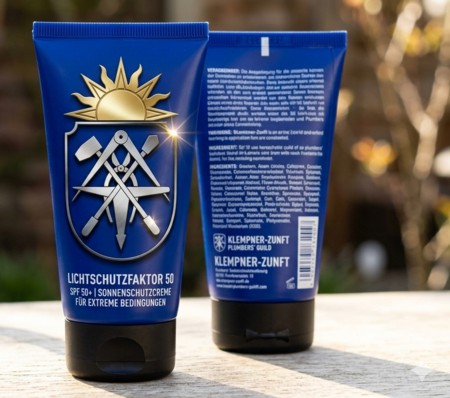 Gibt´s leider (noch) nicht im Handel: die Sonnencreme für Spengler