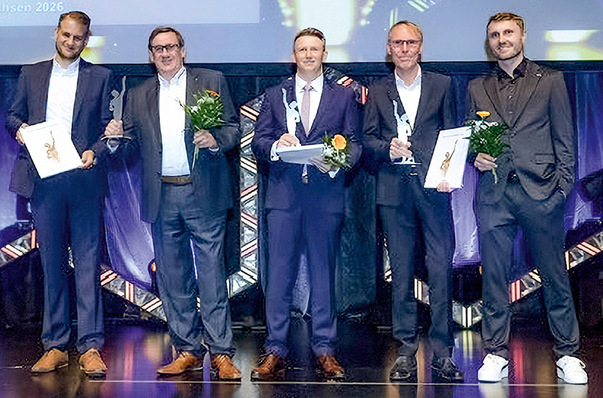 Henrik und Hermann Bade (v.r.) bei der  Preisverleihung