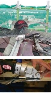 Hut ab! Die Dräco-Falzblechschere AK3514-2 hat ganze Arbeit geleistet
