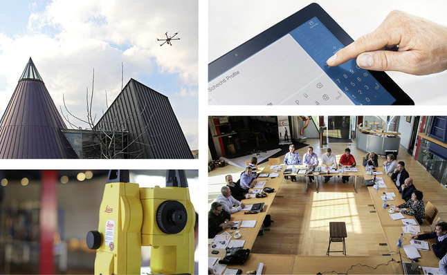 
Der Einsatz moderner Hilfsmittel ist auch für Klempner interessant: Ob und in welchem Umfang der Einsatz von Fotodrohnen, Aufmaßsystemen oder Tablet-Computern in modernen Betrieben Sinn macht, diskutierte der BAUMETALL-Treff mit zahlreichen Gästen
