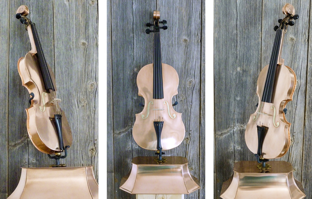 
Diese kupferne Ziergeige fertigte Josef Frank Jun. an der Münchner Meisterschule an



