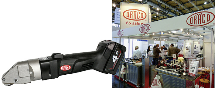 Dräco-Blechschere mit Lithium-Ionen-Batterie
