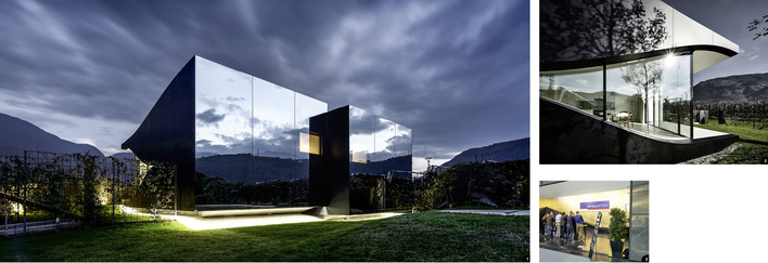 




1


Mit seiner spiegelglatten Fassade aus pulverbeschichtetem Aluminium bietet Mirror House der umgebenden Szenerie eine Projektionsfläche




2


Eleganter Formen- und Materialmix: Mirror House aus Metall und Glas




3


Zutat zum Erfolgsrezept: gelungener Messeauftritt auf der Bau 2017 
