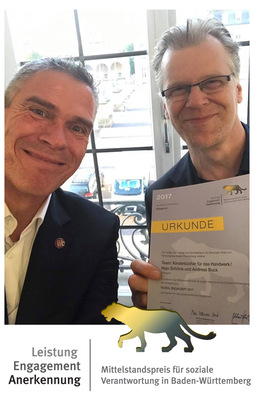 Andreas Buck und Hajo Schörle wurden für ihr soziales Engagement ausgezeichnet
