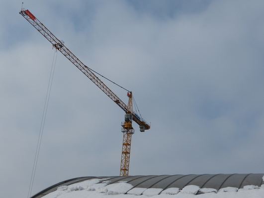 Schnee stoppt Arbeit