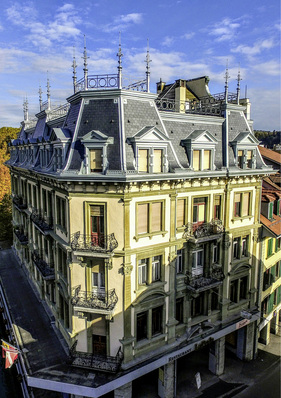 



Das Dach des Gebäudes Bälliz 12 in der Thuner Altstadt wurde aufwendig saniert
