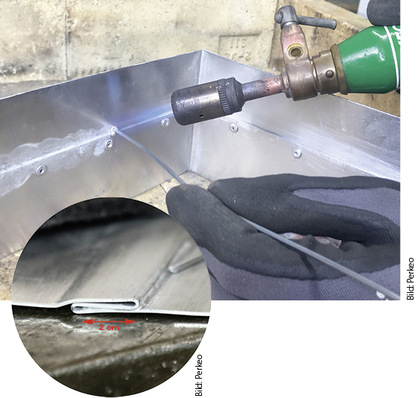 Die Aluking-100-Aluminium-Lötstäbe von Perkeo punkten mit einfacher Handhabung und günstigem Preis. Ein Kapillartest bescheinigt dem Lot hervorragende Werte
