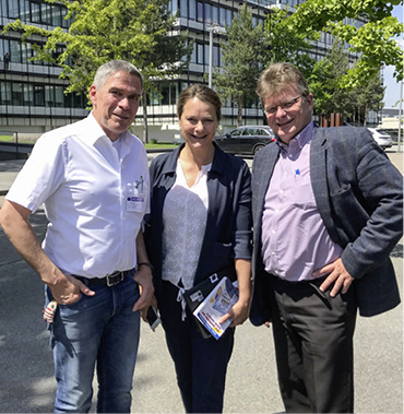 
Das Wilde-13-Orga-Team: Andreas Buck (BAUMETALL), Claudia Ott und Uwe Krauß (beide Trumpf) 



