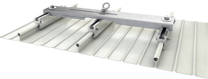 



Mit Spezialklemmen wird der ABS-Lock Falz VIam Falz festgeklemmt, ohne dass eine Durchdringung der Dachhaut nötig ist
